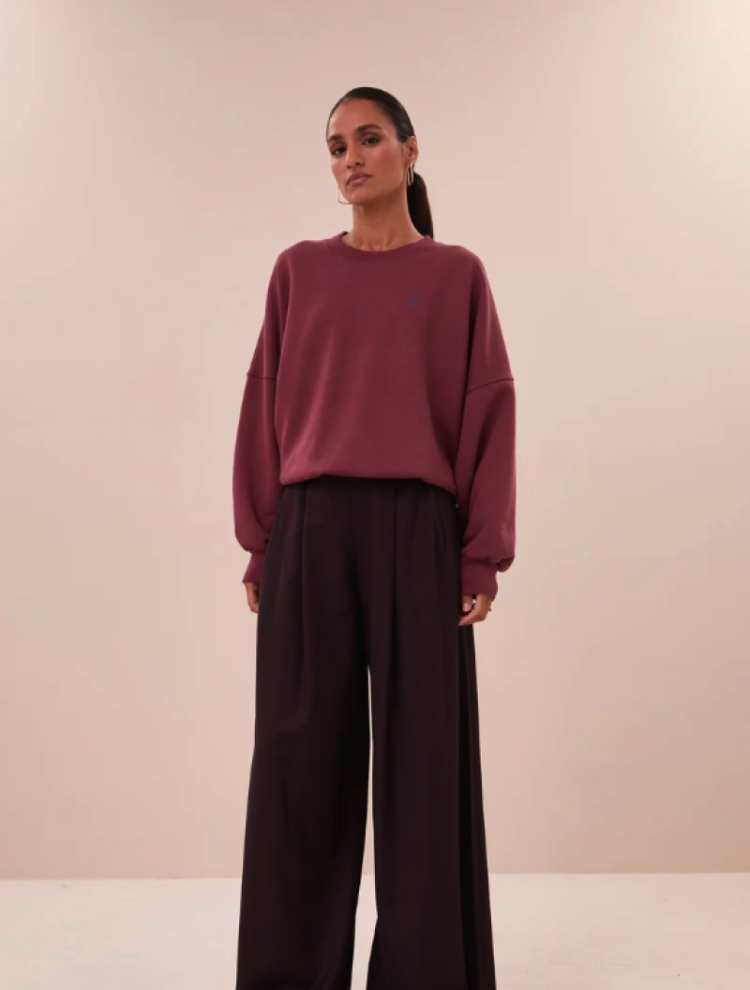 Malyn logo sweater burgundy crush 