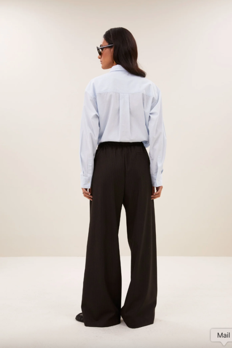 Pelle Pinstripe pants brown pinstripe