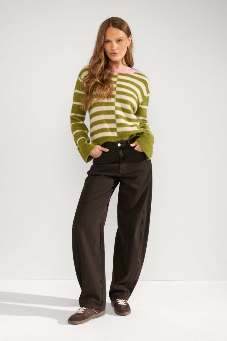 Nuriette Block stripe Pullover 4060