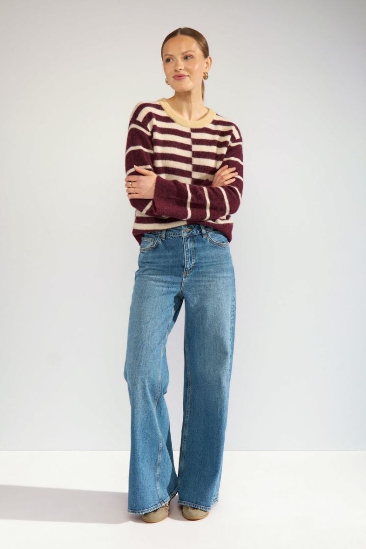 Nuriette Block stripe Pullover 2730