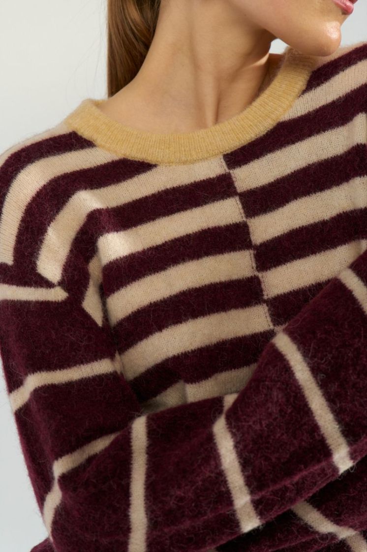 Nuriette Block stripe Pullover 2730