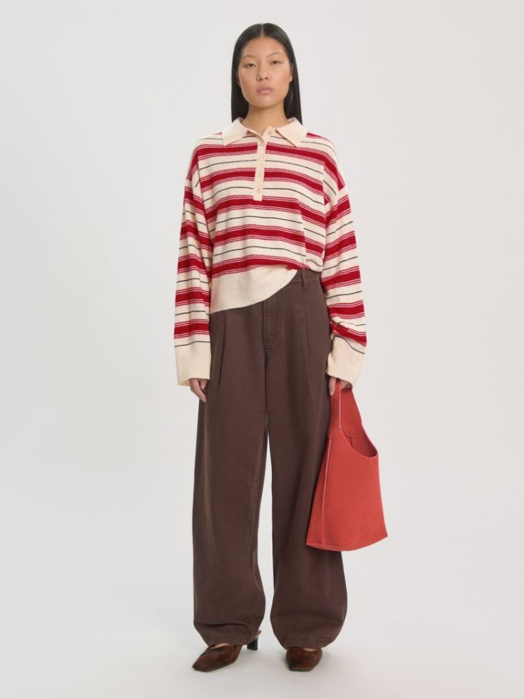 Gerit Jumper off white/red/s