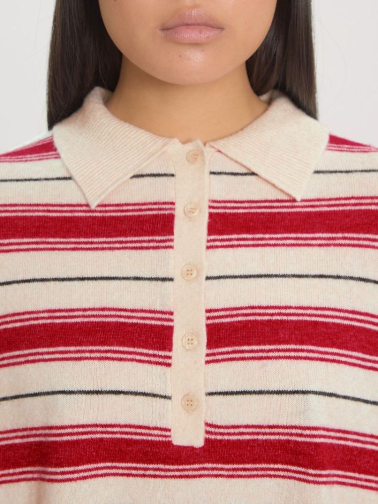 Gerit Jumper off white/red/s