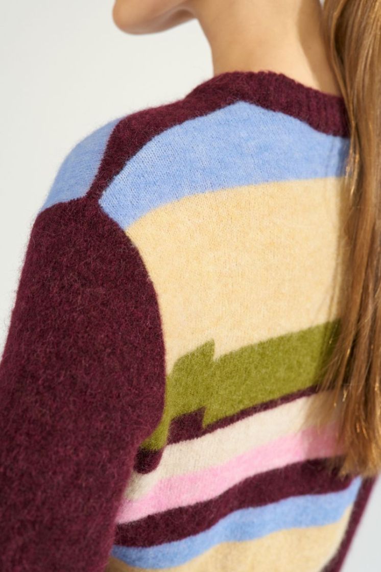 Nuriette Pixel Stripe pullover fig