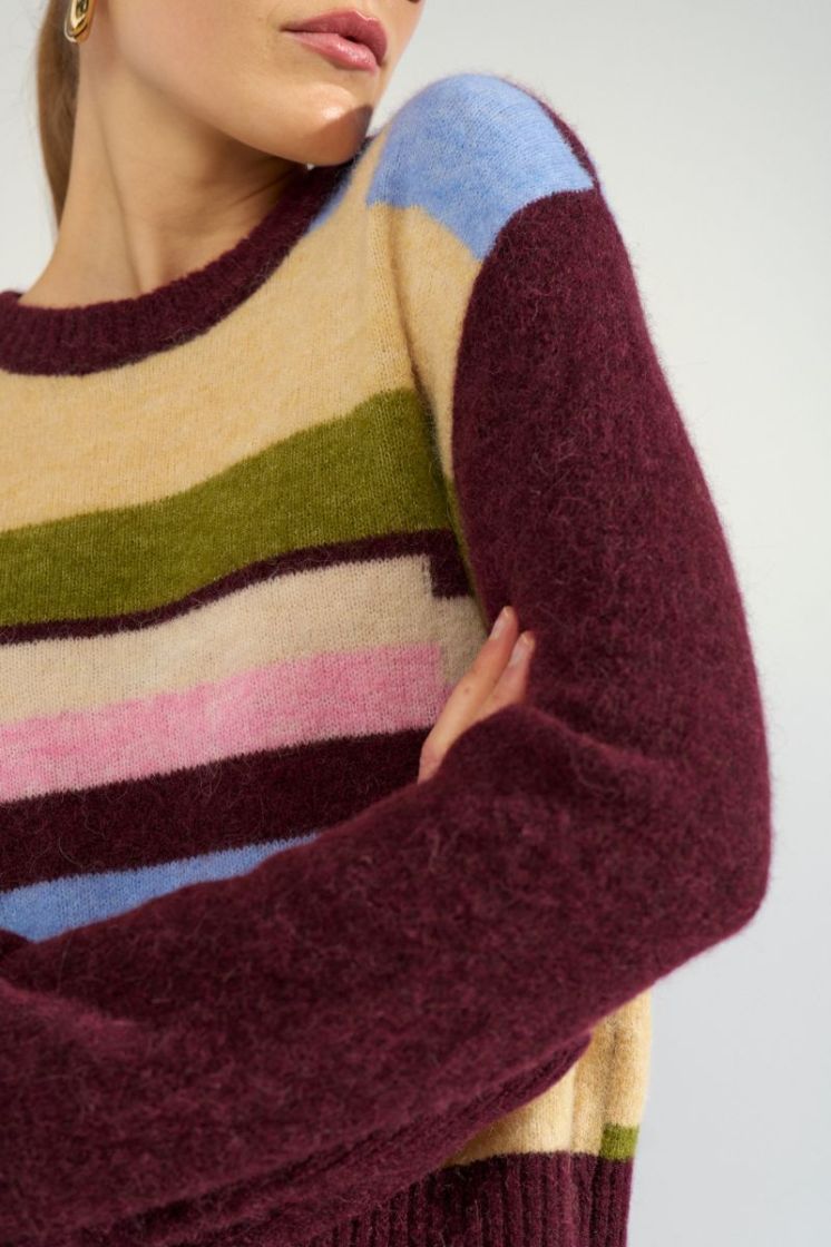 Nuriette Pixel Stripe pullover fig