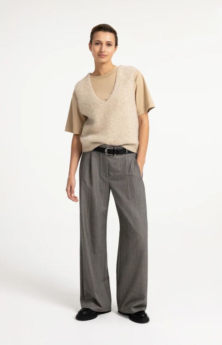Soft knit spencer Light beige mel