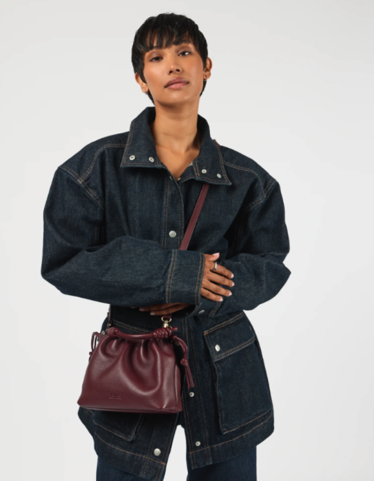 Kiki Mini leather Dark cherry sof