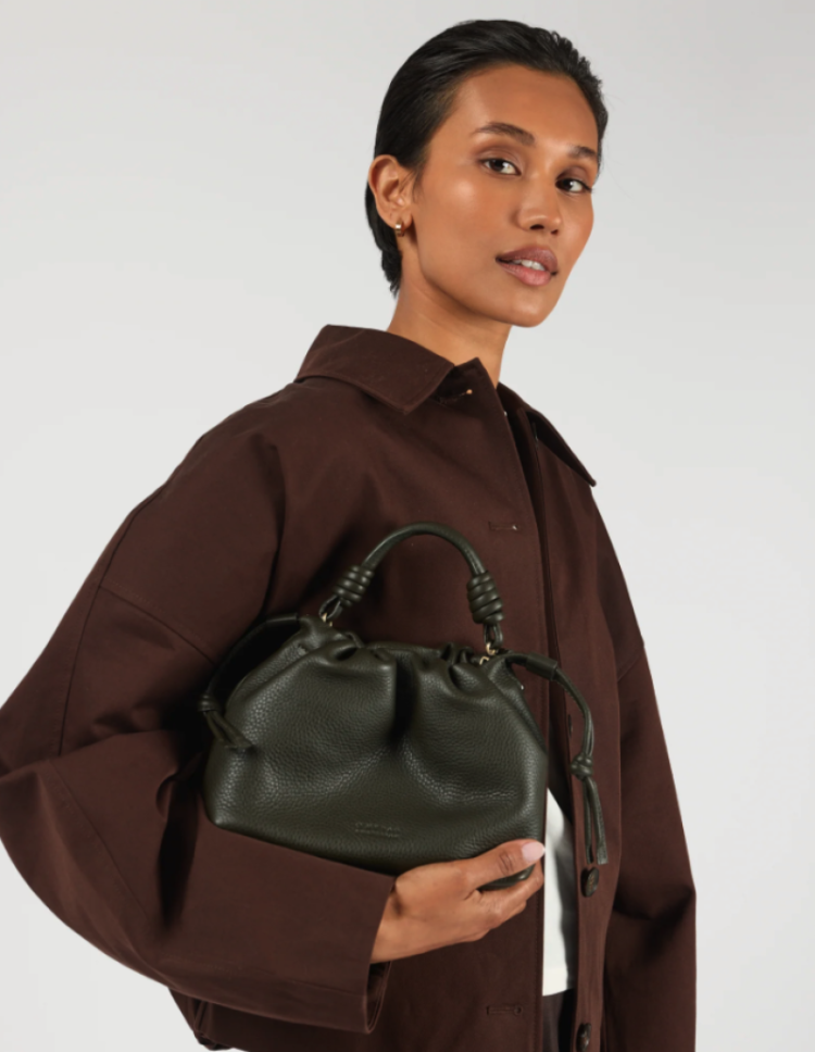 Kiki Mini leather Moss soft grain